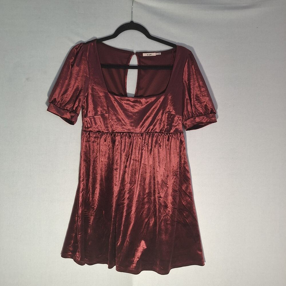 Me Ami Babydoll Dress Sm Whimsical Silky Velvet Jewel Tone Regency Empire Waist